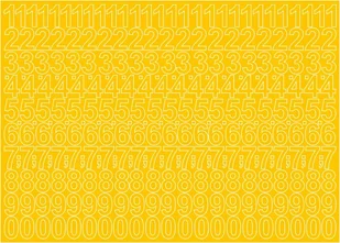 Cyfry Samoprzylepne Żółte 3cm Arkusz 276 Znaków - Zestawy piśmiennicze - miniaturka - grafika 1