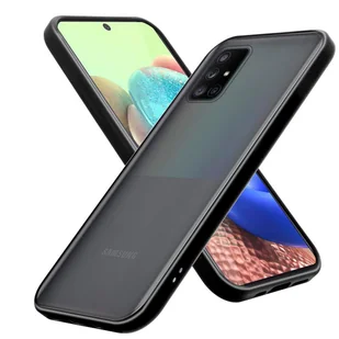 Pokrowiec Etui Do Samsung Galaxy A71 4G w Matowy Czarny TPU Hard Case Obudowa Ochronny Cadorabo - Etui i futerały do telefonów - miniaturka - grafika 1