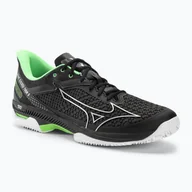 Buty sportowe męskie - Buty do tenisa męskie Mizuno Wave Exceed Tour 5 CC black/silver/techno green - miniaturka - grafika 1