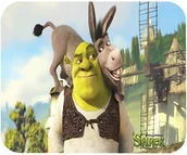 Podkładki pod mysz - PODKŁADKA POD MYSZKĘ Z NADRUKIEM SHREEK BAJKI PREZENT -TEKST -20X24 - miniaturka - grafika 1