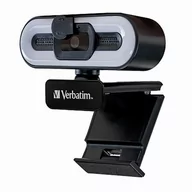 Kamery internetowe - Verbatim kamera web Full HD 2560x1440, 1920x1080, USB 2.0, czarna, Windows, Mac OS X, Linux kernel, Android Chrome, FULL HD, 30 FP - miniaturka - grafika 1