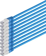 Kable miedziane - Kabel sieciowy patch S/CONN, kat. 6, S/FTP, PIMF, bezhalogenowy, VE10, niebieski, 0,25 m (75711-H0.25B-SET10) - miniaturka - grafika 1