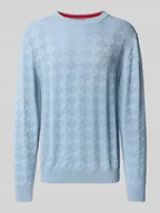 Swetry męskie - Sweter z dzianiny z prążkowanymi wykończeniami model ‘Sargyle’ - miniaturka - grafika 1