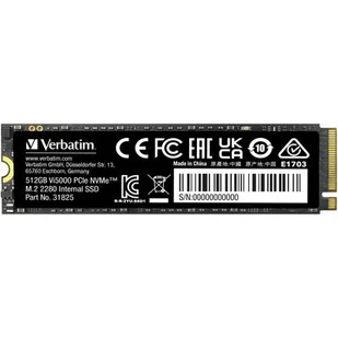 Dysk SSD Verbatim Vi5000 512GB M.2 2280 PCI-E x4 Gen4 NVMe (31825) - Dyski SSD - miniaturka - grafika 1