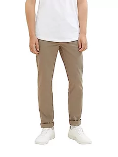 TOM TAILOR Denim Męskie spodnie chinosy Slim Fit z bawełny, 10941-Coastal Fog Beige, 31W / 30L - Spodenki męskie - miniaturka - grafika 1