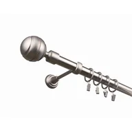 Karnisze - Karnisz pojedynczy 25 mm chrom mat I 200 cm żabka paola - miniaturka - grafika 1