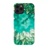 Etui i futerały do telefonów - Kingxbar Agate Series eleganckie etui pokrowiec z nadrukiem agat iPhone 12 mini zielony - miniaturka - grafika 1