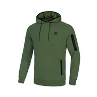 Bluzy sportowe męskie - Pit Bull Bluza Z Kapturem Stafford Olive - miniaturka - grafika 1