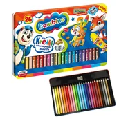 Szkolne artykuły papiernicze - Bambino Kredki Ołówkowe Szkolne 26 Kolorów W Metalowym Pudełku + Temperówka - miniaturka - grafika 1