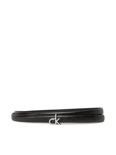 Calvin Klein Pasek Damski Ck Buckle Skinny Belt 1.5_Mono K60K612933 Czarny - Paski - miniaturka - grafika 1