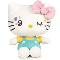 Maskotki i pluszaki - Hello Kitty Oryginalna Maskotka 17 Cm Turkusowe Ogrodniczki Przytulanka - miniaturka - grafika 1