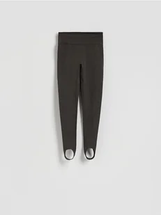 Reserved - Legginsy z zapiętkami - szary - Spodnie damskie - miniaturka - grafika 1