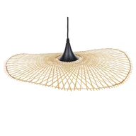 Lampy sufitowe - Beliani Lampa wisząca Lampa wisząca bambusowa 60 cm jasne drewno FLOYD 242826 - miniaturka - grafika 1