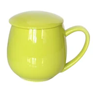 Kubki - Kubek z zaparzaczem i pokrywką limonkowy – idealny zestaw do przygotowania herbaty, perfekcyjny podarunek prezent dla mamy, taty, babci, dziadka - miniaturka - grafika 1