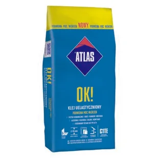 Atlas Klej do płytek OK! UELASTYCZNIONY C1TE 5 kg - Kleje i inne preparaty budowlane - miniaturka - grafika 1