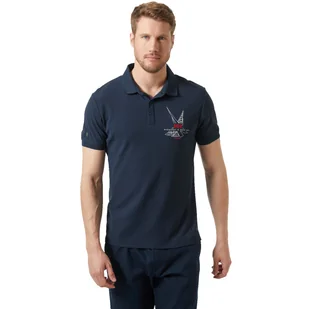 Męska koszulka polo Helly Hansen HP Race Polo navy - M - Koszulki męskie - miniaturka - grafika 1