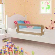 Zabezpieczenia dla dzieci - VIDAXL, Barierka do łóżeczka dziecięcego, 42x120 cm, Taupe - miniaturka - grafika 1