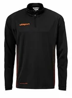 Koszulki i topy damskie - uhlsport uhlsport Dziecięce t-shirty SCORE 1/4 ZIP TOP T-shirty, czarny/fluorescencyjny pomarańczowy, 164 100214609 - miniaturka - grafika 1