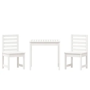 3-cz. zestaw mebli ogrodowych bistro, biały, drewno sosnowe vidaXL - Meble ogrodowe - miniaturka - grafika 6