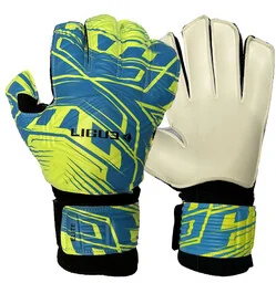Rękawice bramkarskie Ligue Elite white-neon yellow-blue - Piłka nożna - miniaturka - grafika 1