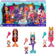Lalki dla dziewczynek - Mattel lalki Enchantimals Syreny HCF87 3 szt - miniaturka - grafika 1