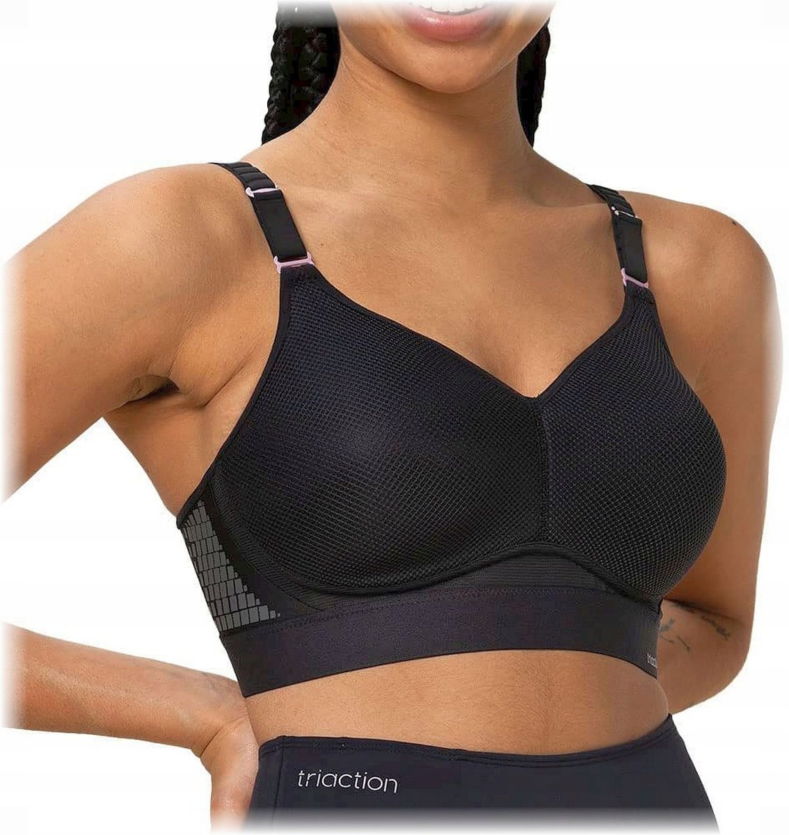 B iustonosz sportowy Triumph czarny Triaction Hybrid Lite bez fiszbin 75A