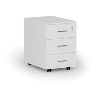 Szafki biurowe - Kontenerek biurowy mobilny SEGMENT, 3 szuflady, 430 x 546 x 619 mm, biały - miniaturka - grafika 1