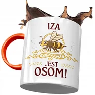 Kubki - Kubek Pomarańczowy Dla Izy Izabeli Żony na Prezent z Nadrukiem ze Zdjęciem + Opakowanie na prezent (wzór 03) - miniaturka - grafika 1