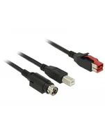Kable komputerowe i do monitorów - Delock PoweredUSB Kab. 24v - USB-B St + Hosiden 3Pin 3.0m (85489) - miniaturka - grafika 1