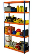 Szafy i regały magazynowe - Regał Helios magazynowy metalowy HBN_196X100X30_5_175 ilość półek 5 nośność 175 kg / Wamar-Sosenka - miniaturka - grafika 1