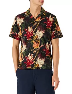 Koszule męskie - Springfield Męska koszula z nadrukiem kwiatowym, wielokolorowa, M - grafika 1