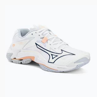 Buty do siatkówki damskie Mizuno Wave Lightning Z8 white/navy peony/peach parfait - Buty sportowe damskie - miniaturka - grafika 1