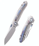 Noże - Nóż składany Remette Kestrel Gray Titanium/Timascus, Satin CPM S35VN (RTPO-D) - miniaturka - grafika 1