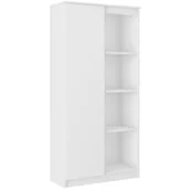 Regały - Regał Książki Biurowy 1 Drzwi 3 Półki Biały B-5 - miniaturka - grafika 1