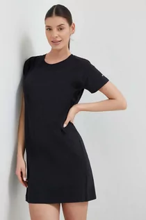 Sukienki - Columbia sukienka bawełniana kolor czarny mini prosta - grafika 1