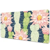 Podkładki na biurko - Podkładka na biurko z nadrukiem Kwitnące kaktusy 90x45 cm - miniaturka - grafika 1