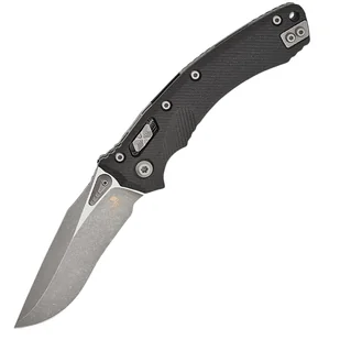 Nóż składany Microtech Amphibian Ram-Lok S/E Fluted Black G-10, Apocalyptic M390MK by Tony Marfione (137RL-10APFLGTBK) - Noże - miniaturka - grafika 1