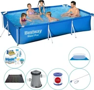 Baseny ogrodowe - Bestway Steel Pro 300x201x66 cm Prostokątny - 7-częściowy - Zestaw basenowy - miniaturka - grafika 1