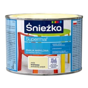 Farba emaliowa Supermal akrylowy kremowa 0,4 l Śnieżka - Emalie - miniaturka - grafika 1