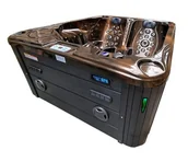Baseny ogrodowe - HYDROSAN - Wanna SPA Jacuzzi ogrodowe z hydromasażem 3-osobowa 210x170 cm MAGMA GOLD OBUDOWA ANTRACYT SPA705 - miniaturka - grafika 1