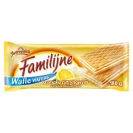 Ciastka - Jutrzenka Wafle Familijne o smaku cytrynowym 180 g - miniaturka - grafika 1