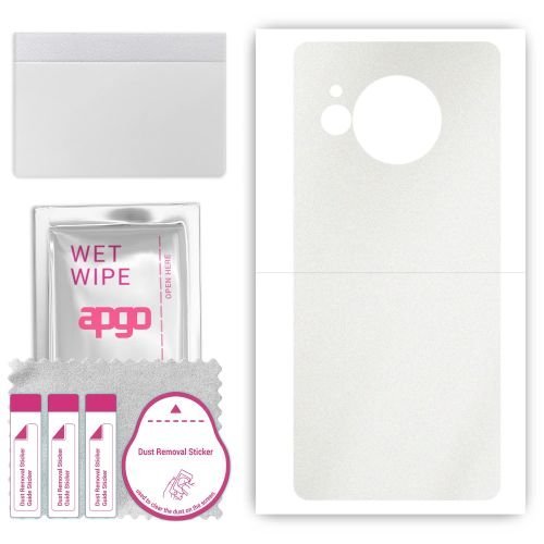 folia naklejka skórka strukturalna na TYŁ do Sharp Aquos R8s - Matowa Przezroczysta Winylowa - apgo SKINS