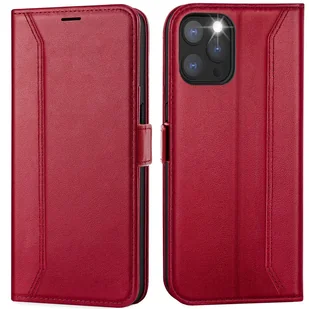Etui na telefon komórkowy iPhone 12 Pro Max składane etui ochronne, czerwone - Etui i futerały do telefonów - miniaturka - grafika 1