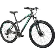 Rowery - Rower górski MTB INDIANA X-Pulser 2.7 D19 27.5 cala damski Czarno-miętowy - miniaturka - grafika 1