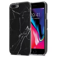 Etui i futerały do telefonów - Pokrowiec Etui Do Apple iPhone 7 PLUS / 7S PLUS / 8 PLUS w Czarno Biały Marmur No. 22 Obudowa Case Cover Silikon Plecki Cadorabo - miniaturka - grafika 1
