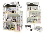 Domki dla lalek - Ogromny Domek Dla Lalek Drewniany Mebelki Led - miniaturka - grafika 1