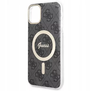 Guess GUHMN61H4STK iPhone 11 6.1" czarny/black hardcase 4G MagSafe - Etui i futerały do telefonów - miniaturka - grafika 1