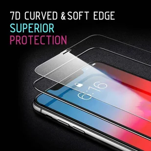 Crong 7D Nano Flexible Glass - Szkło hybrydowe 9H na cały ekran iPhone SE (2022/2020) / 8 / 7 (Black) - Szkła hartowane na telefon - miniaturka - grafika 7