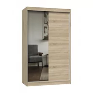 Szafy - Szafa przesuwna iga 120 cm 1 lustro dąb sonoma - miniaturka - grafika 1