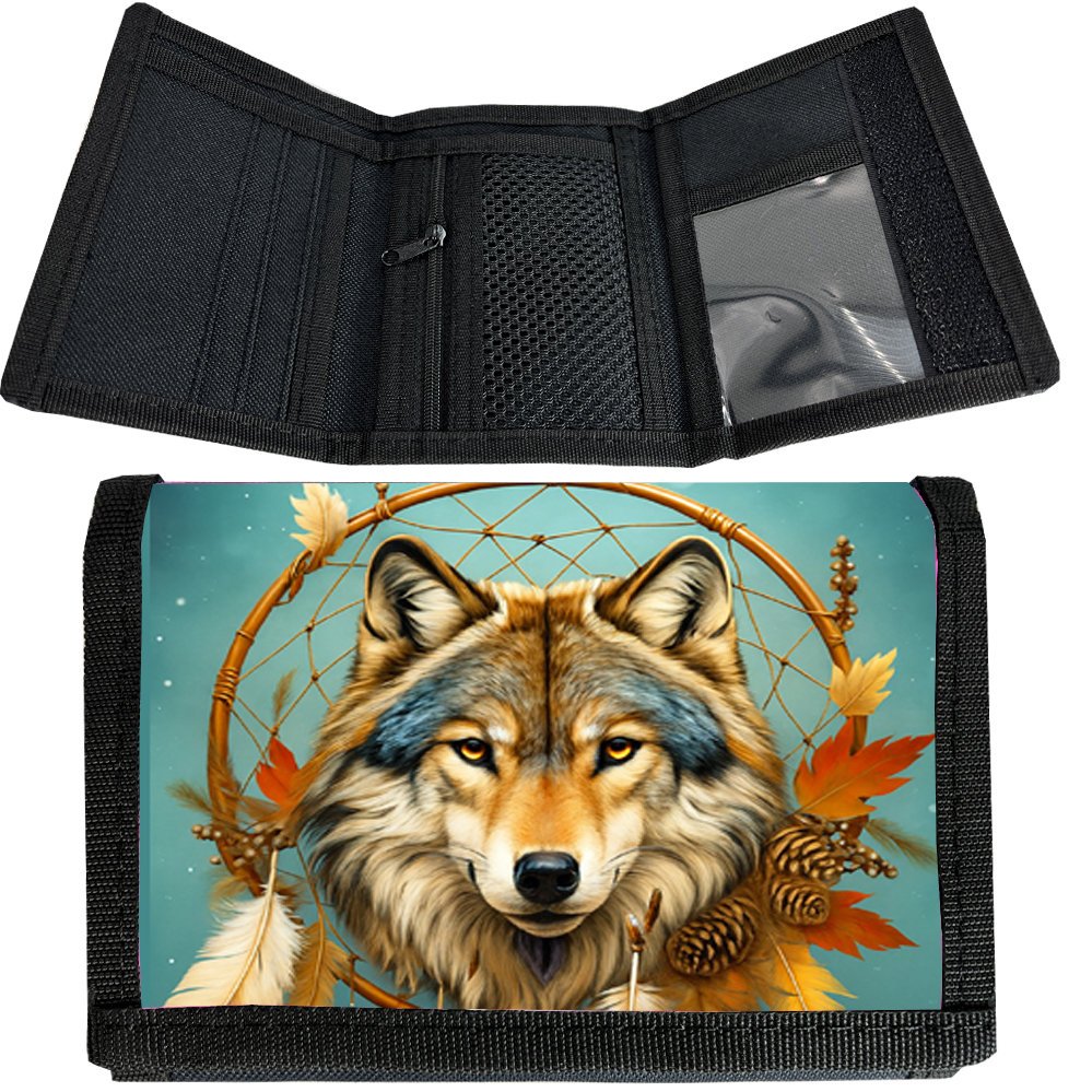 Portfel portfele młodzieżowy na rzep wilk wilczek